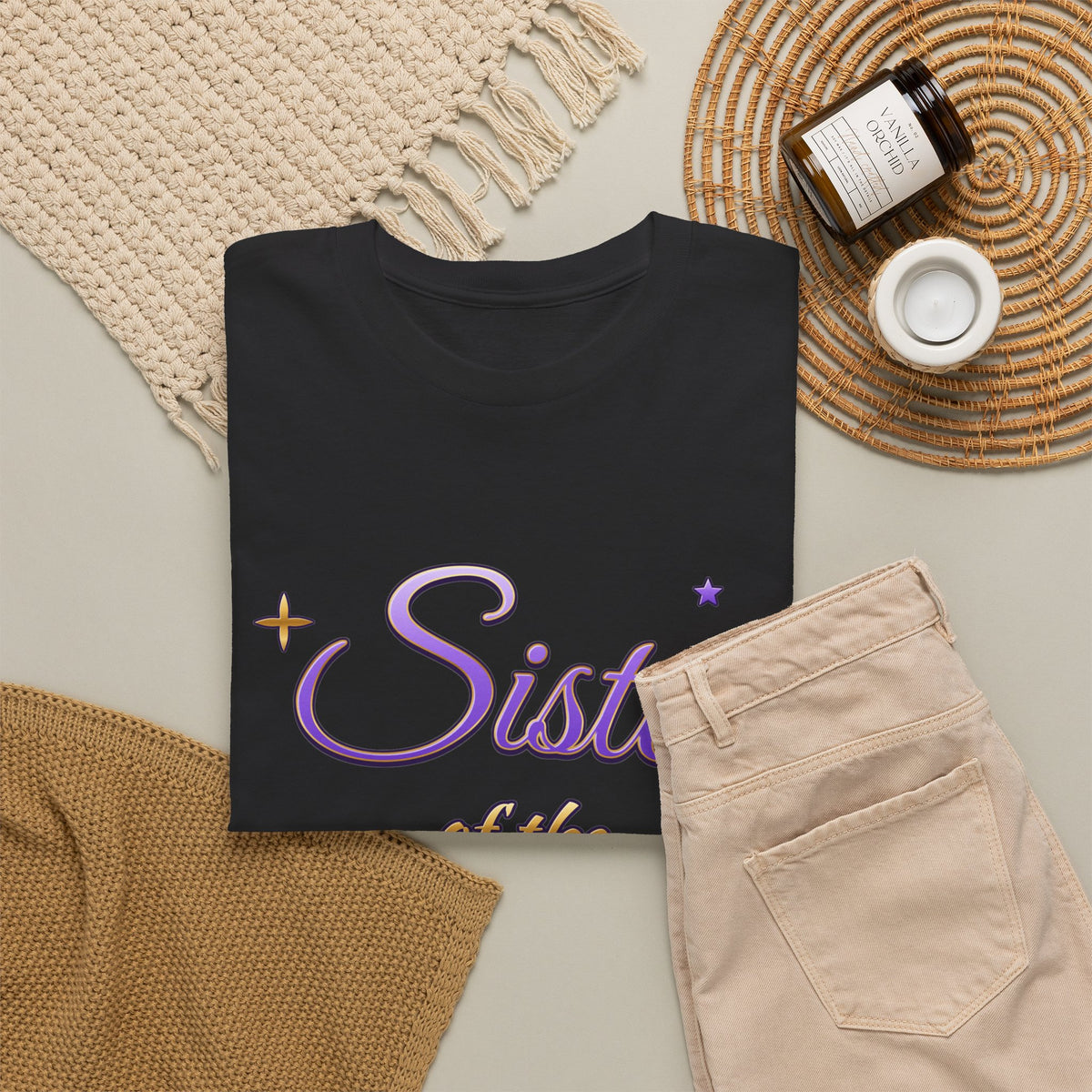 Sister of the Birthday Girl Lavender & Gold birthday shirt – Gildan tee by Happywear