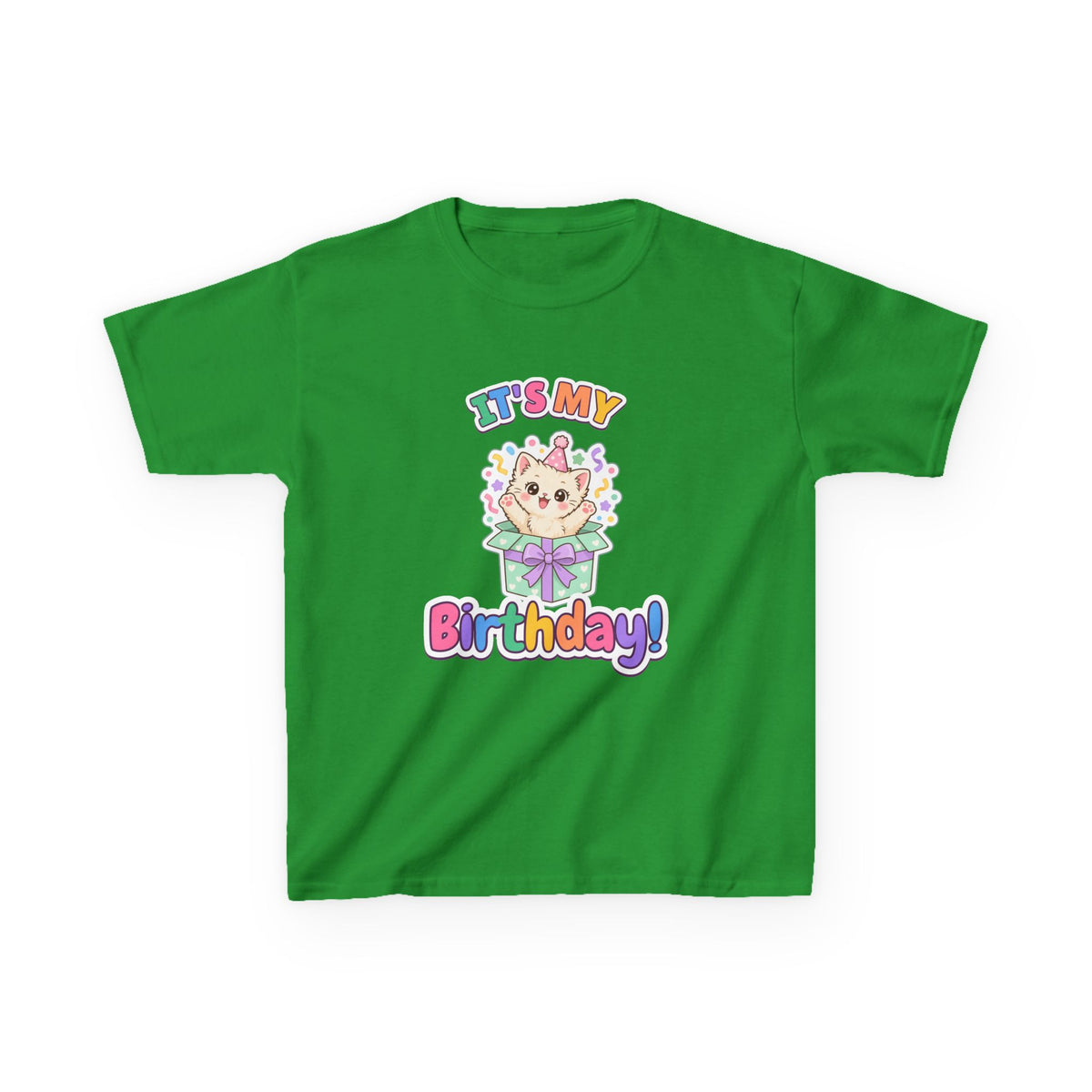 It's My Birthday Kitten birthday shirt – kids Gildan tee by Happywear