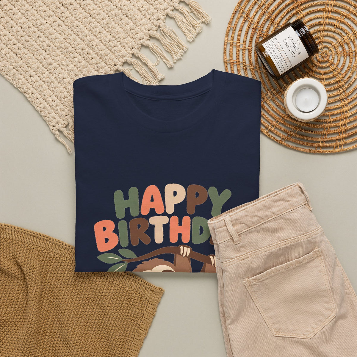 Sloth Happy Birthday Tee