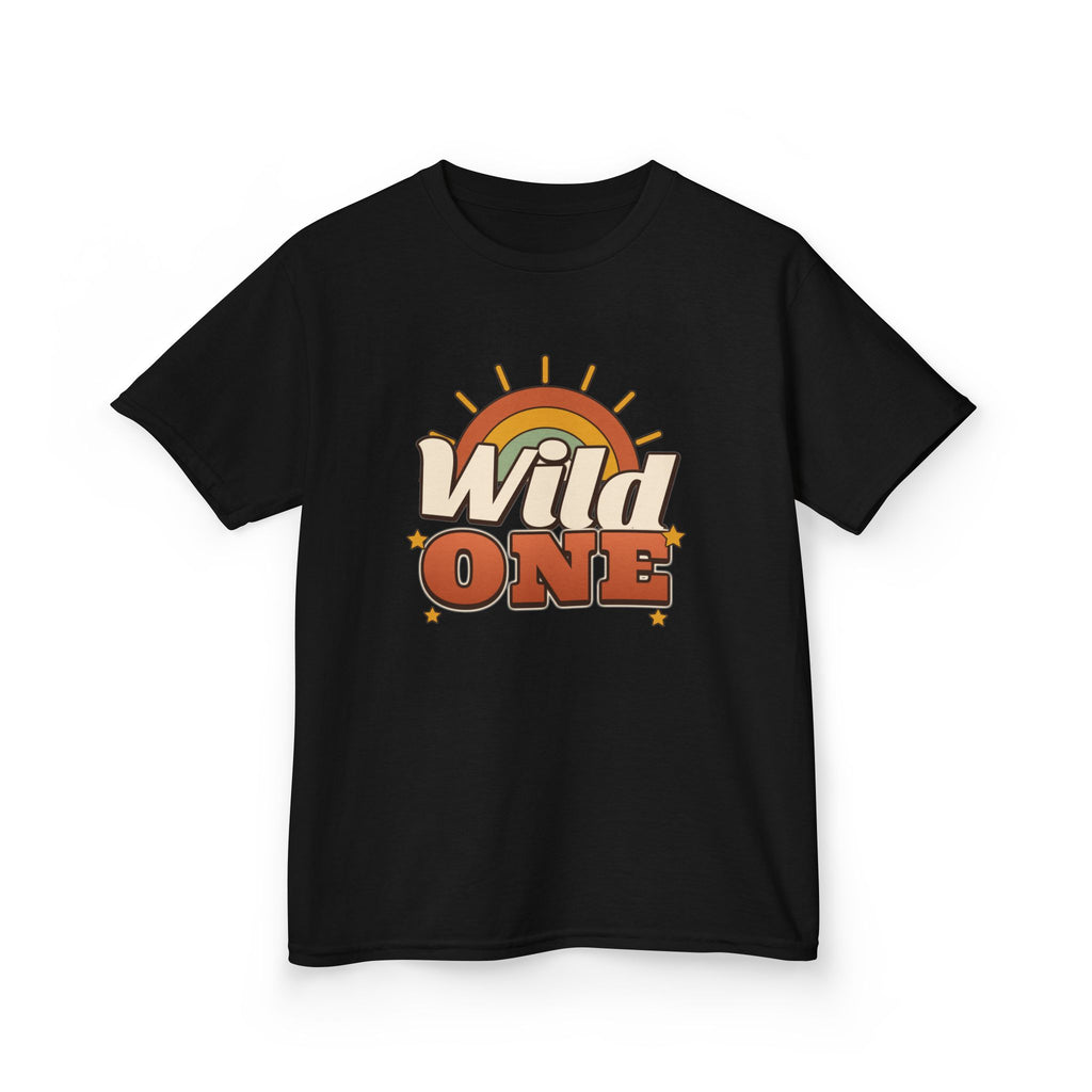 Wild One Boho Sun Birthday shirt – kids Gildan tee by Happywear