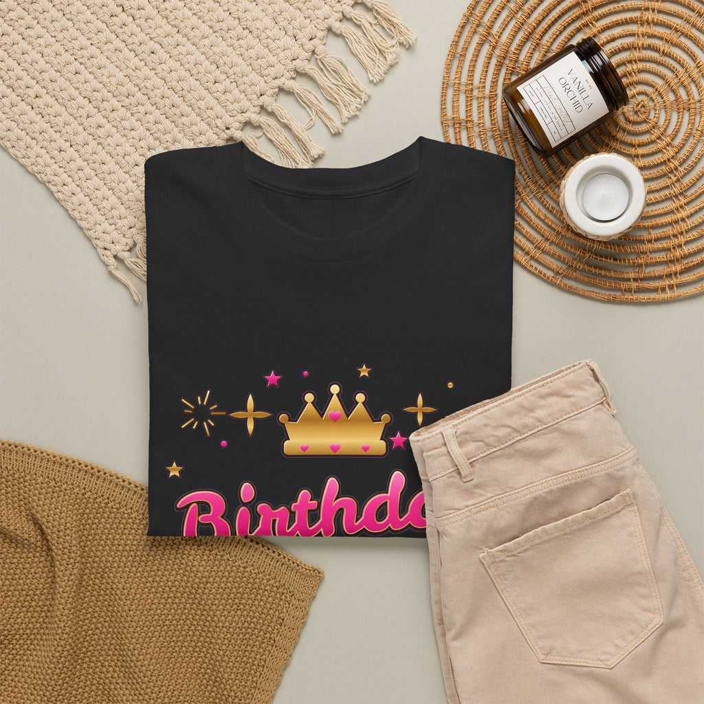 Birthday Squad Pink & Gold Crown birthday shirt – Gildan tee by Happywear