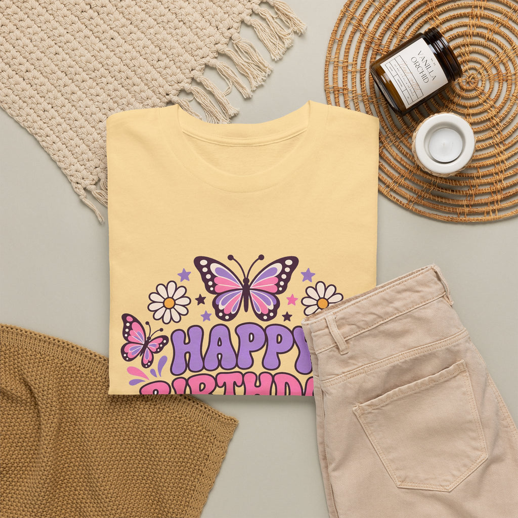 Personalized Butterfly Birthday Shirt – Add Name & Age
