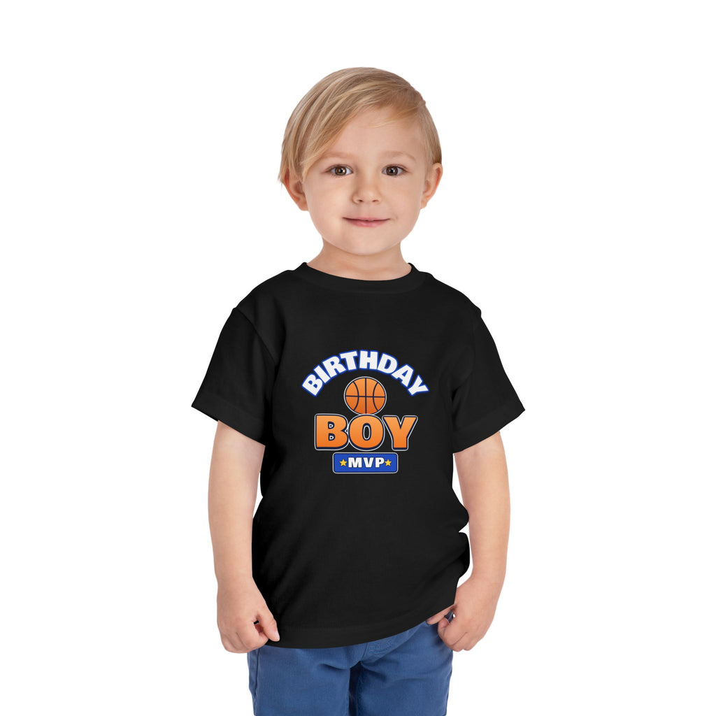 Birthday Boy MVP Basketball birthday shirt – toddler Gildan tee by Happywear