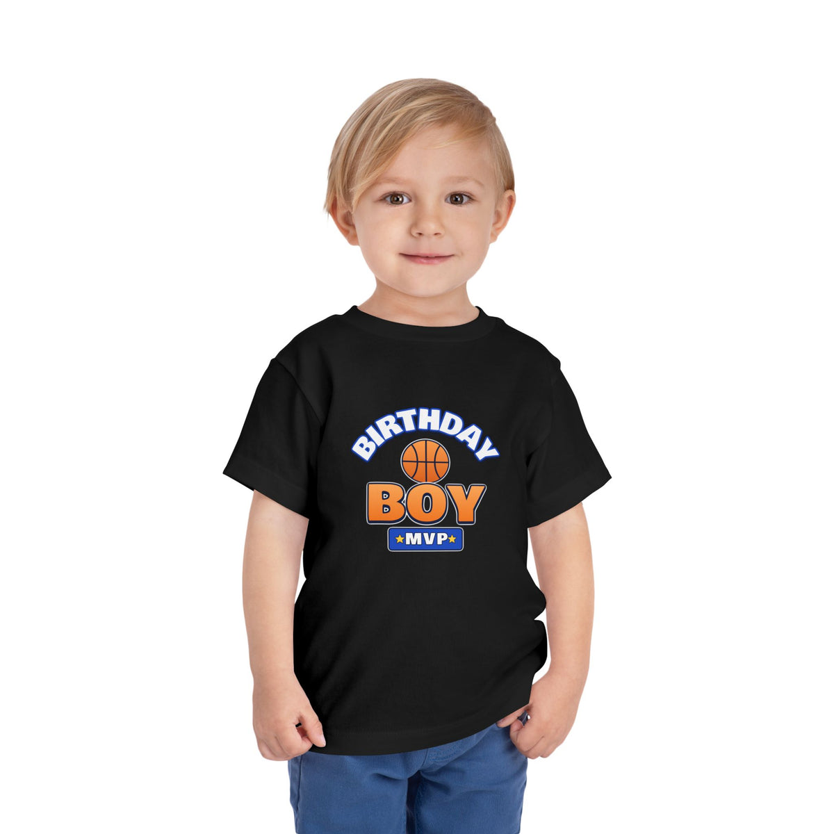 Birthday Boy MVP Basketball birthday shirt – toddler Gildan tee by Happywear
