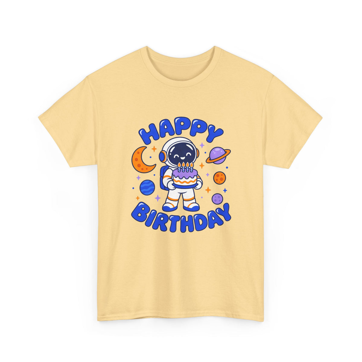 Space Astronaut Happy Birthday shirt – Gildan tee by Happywear