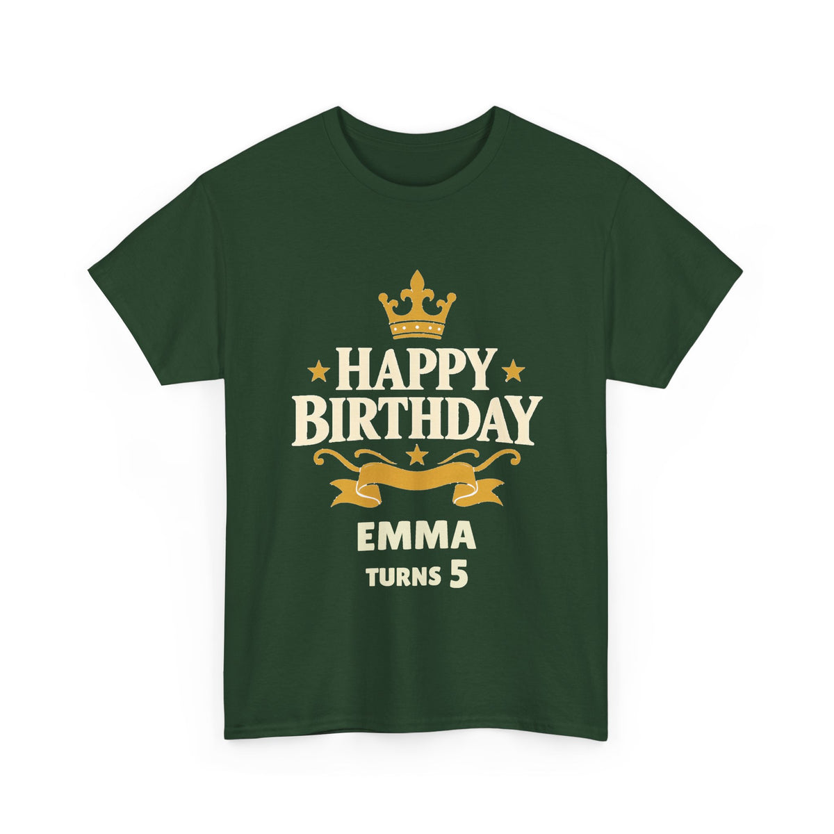 Personalized Royal Crown birthday shirt with custom name and age – Happywear