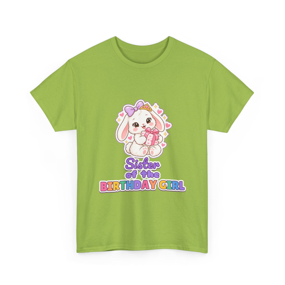 Sister of the Birthday Girl Bunny birthday shirt – Gildan tee by Happywear