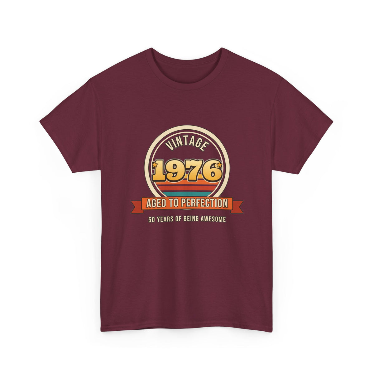 Vintage 1976 Aged to Perfection 50th Birthday shirt – Gildan tee by Happywear