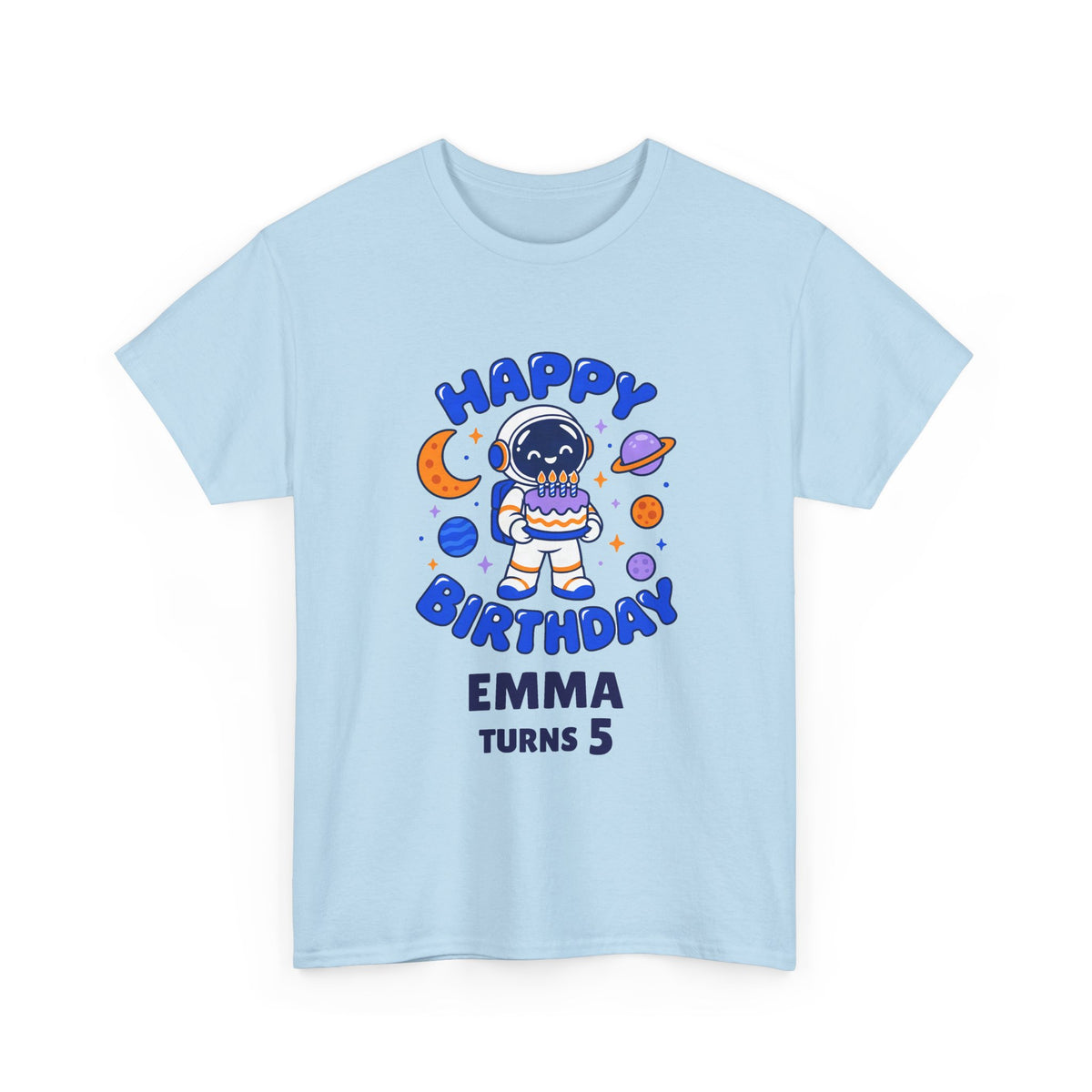Personalized Space Astronaut Birthday Shirt – Add Name & Age