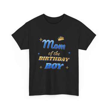 Mom of the Birthday Boy Blue & Gold Tee