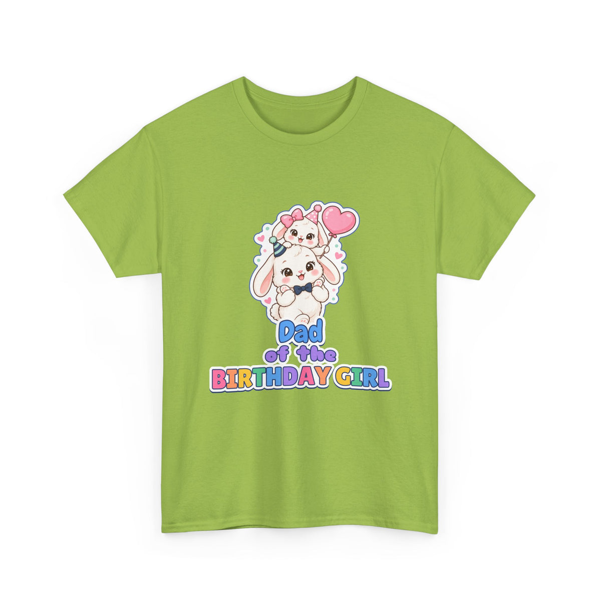Dad of the Birthday Girl Bunny birthday shirt – Gildan tee by Happywear
