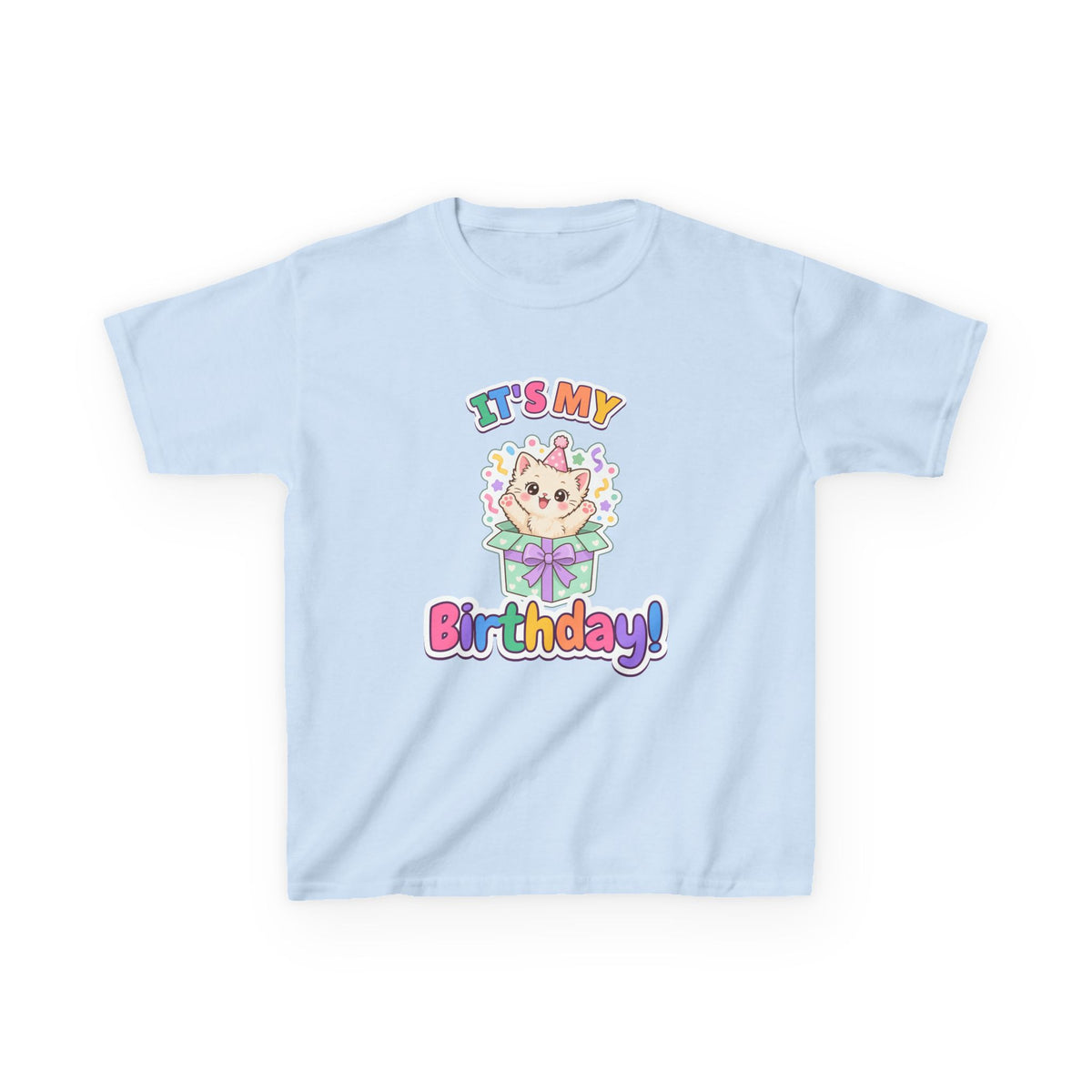 It's My Birthday Kitten birthday shirt – kids Gildan tee by Happywear