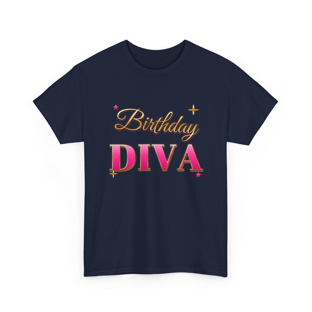 Birthday Diva Pink & Gold birthday shirt – Gildan tee by Happywear