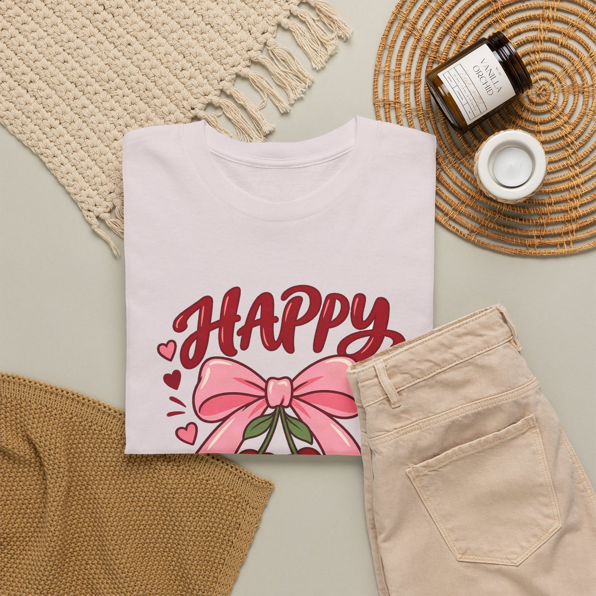 Personalized Cherry Bow Birthday Shirt – Add Name & Age