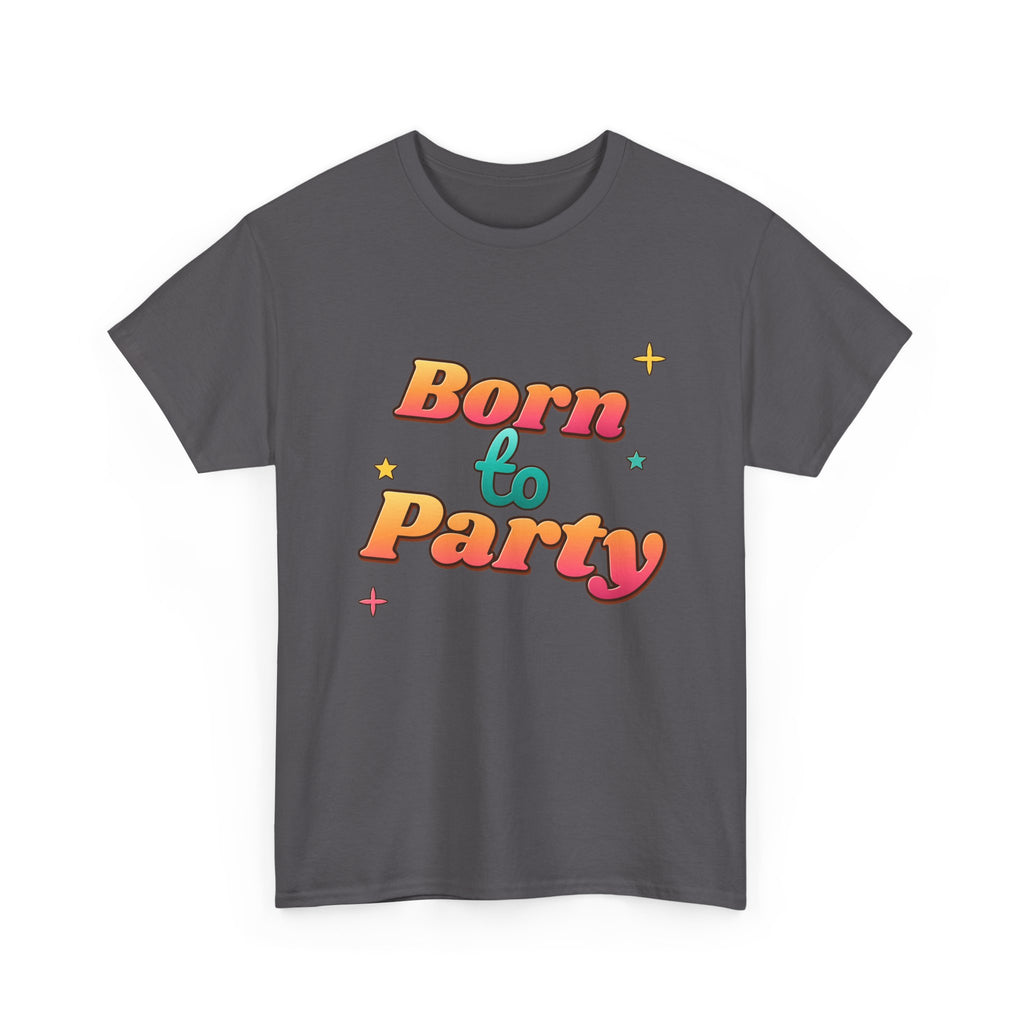 Born to Party Retro 70s Sunset birthday shirt – Gildan tee by Happywear