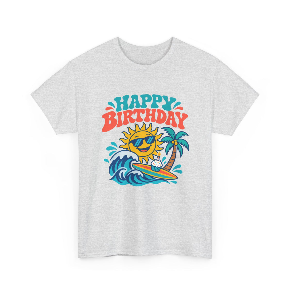 Surf Sun Happy Birthday shirt – Gildan tee by Happywear