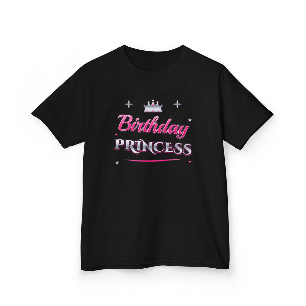 Birthday Princess Pink & Silver Tiara birthday shirt – kids Gildan tee by Happywear