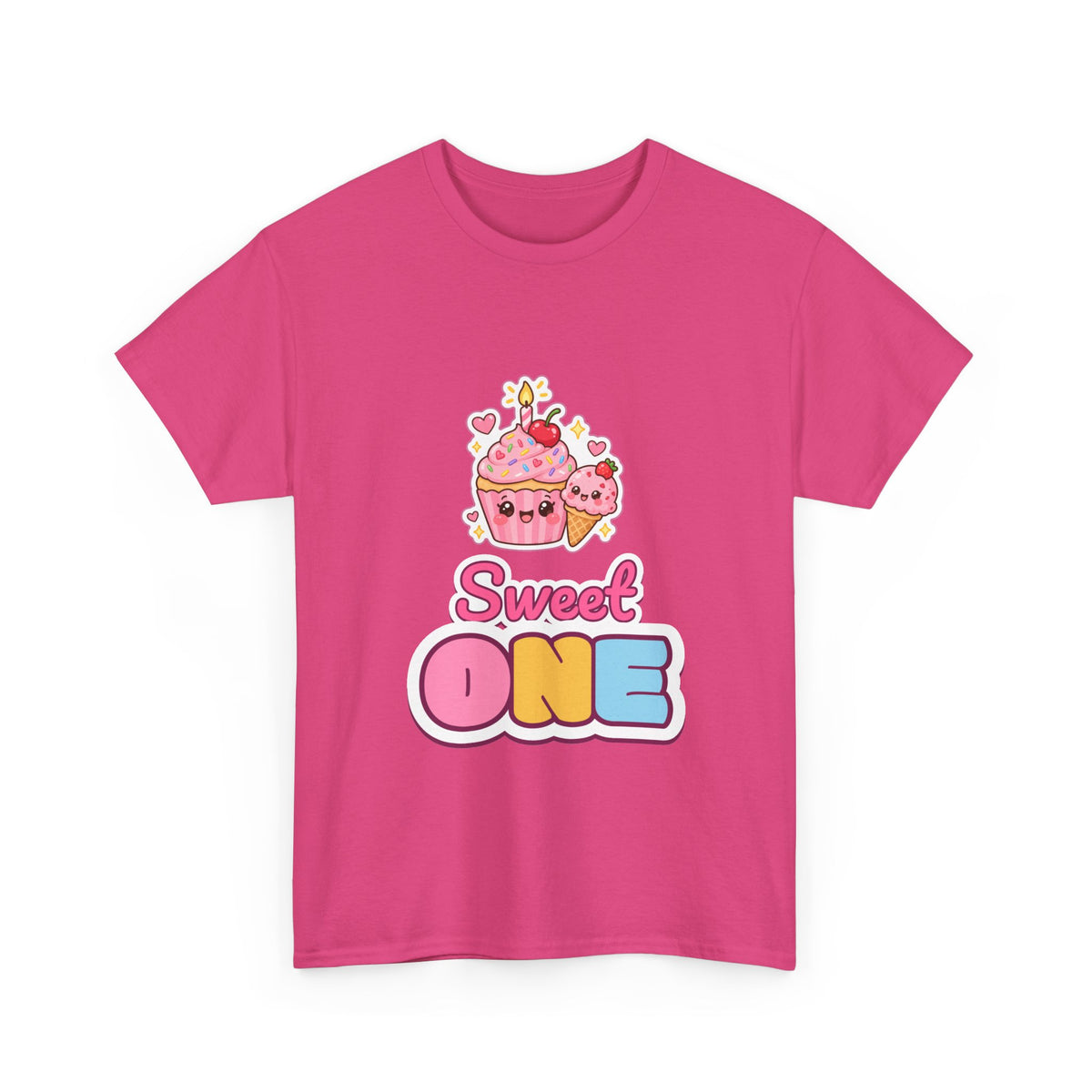 Sweet One 1st Birthday Cupcake birthday shirt – Gildan tee by Happywear