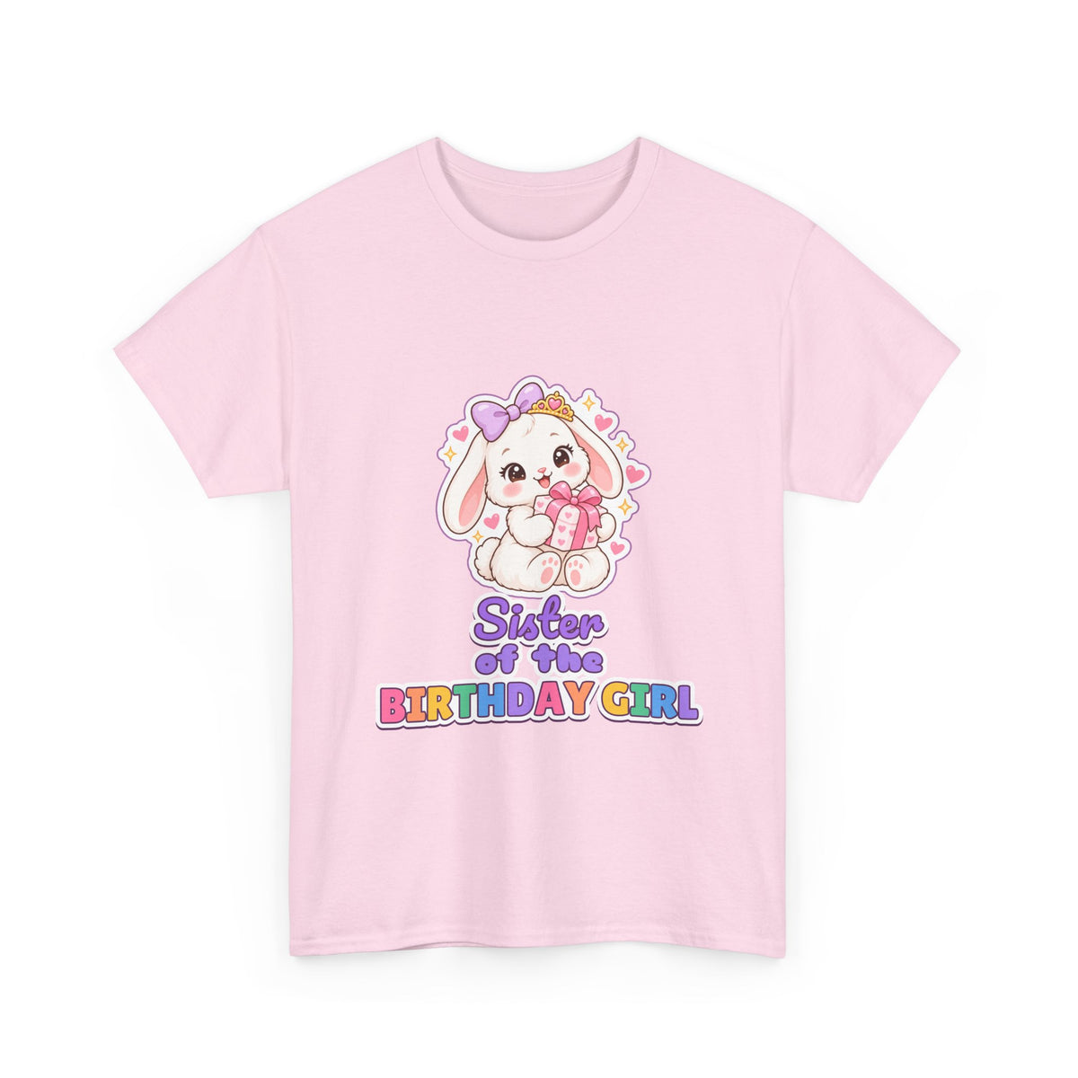 Sister of the Birthday Girl Bunny birthday shirt – Gildan tee by Happywear