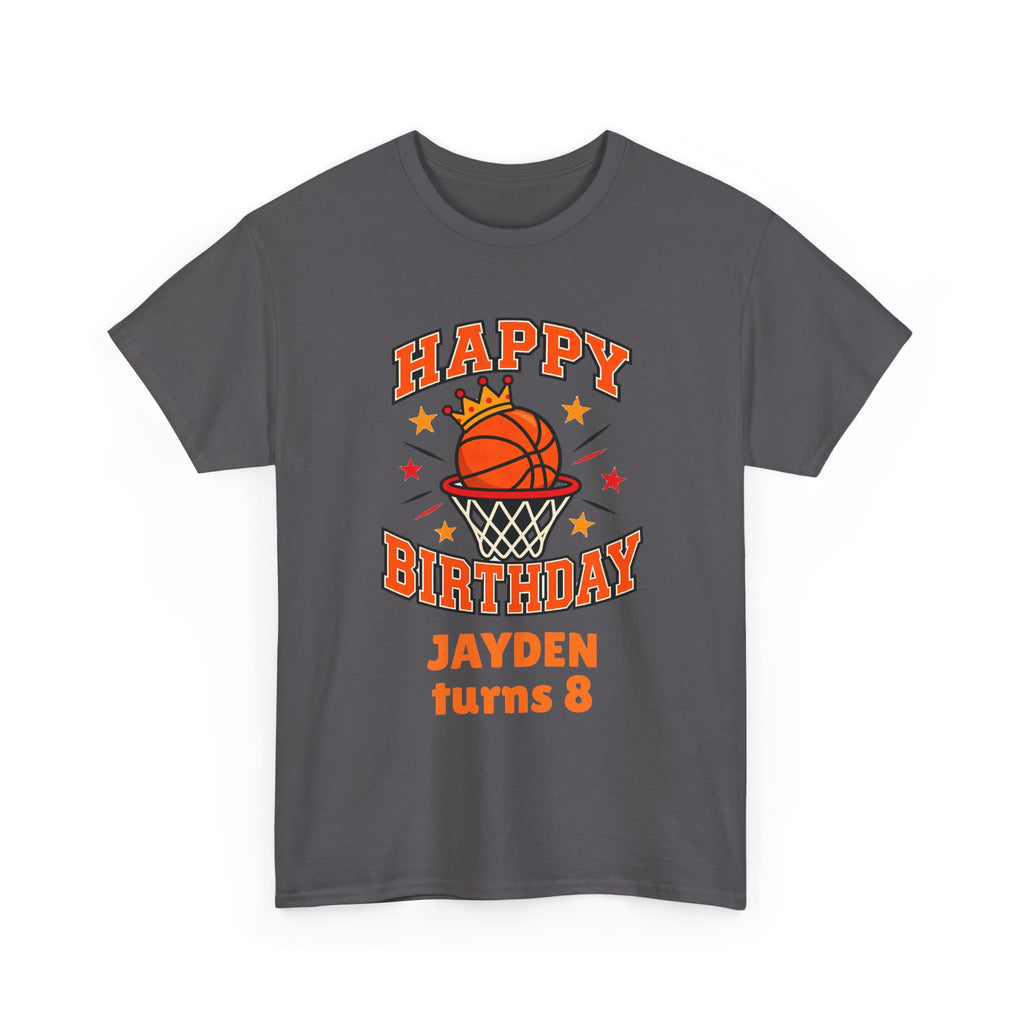 Personalized Basketball Birthday Shirt – Add Name & Age