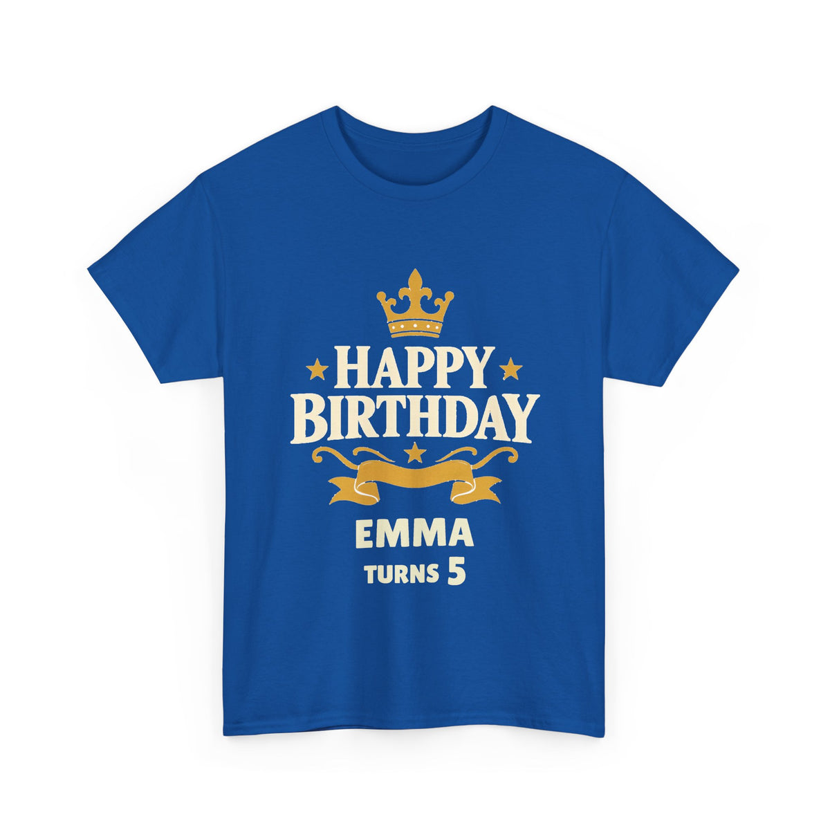 Personalized Royal Crown birthday shirt with custom name and age – Happywear