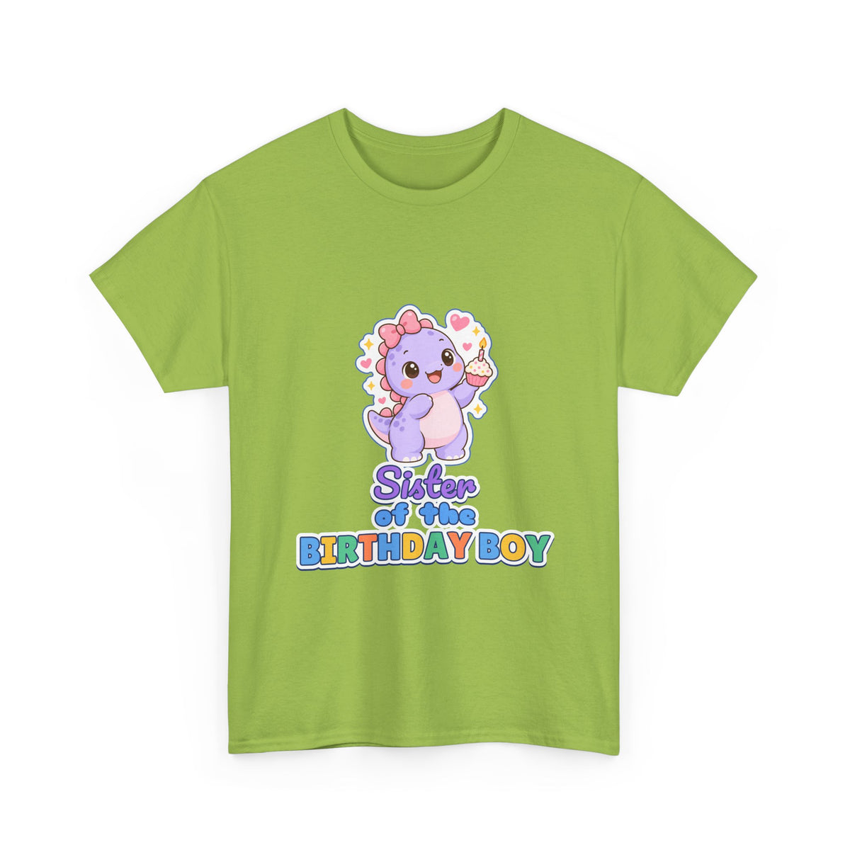 Sister of the Birthday Boy Dino birthday shirt – Gildan tee by Happywear