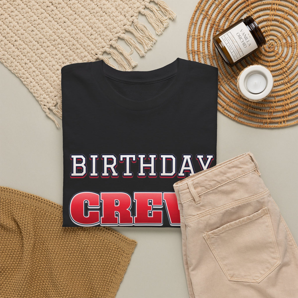 Birthday Crew Varsity Red & White birthday shirt – Gildan tee by Happywear