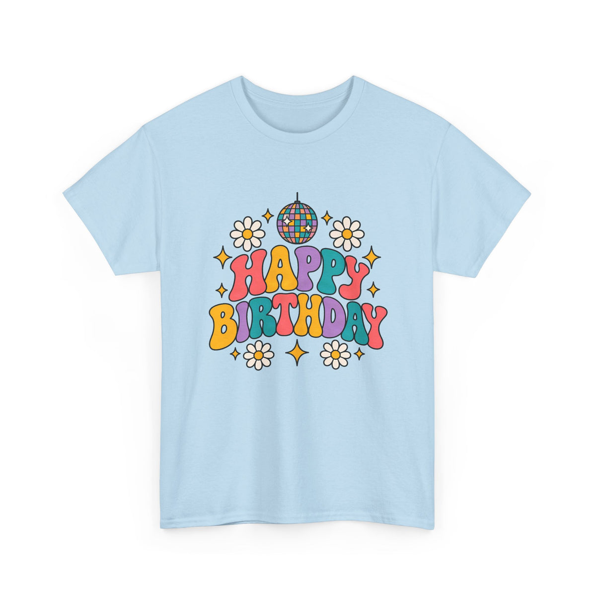 Groovy Disco Happy Birthday shirt – Gildan tee by Happywear
