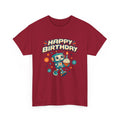 Retro Robot Happy Birthday shirt – Gildan tee by Happywear