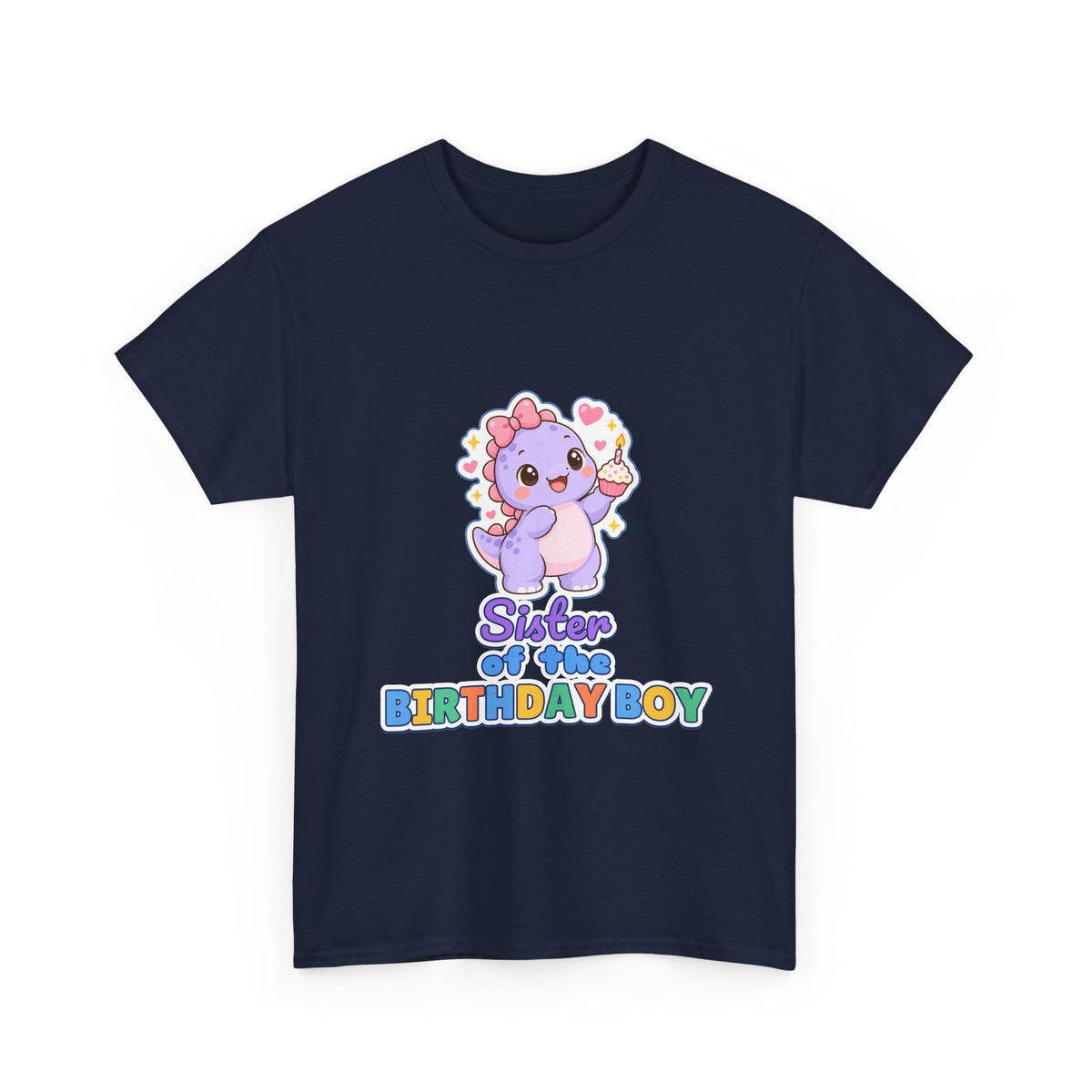 Sister of the Birthday Boy Dino birthday shirt – Gildan tee by Happywear