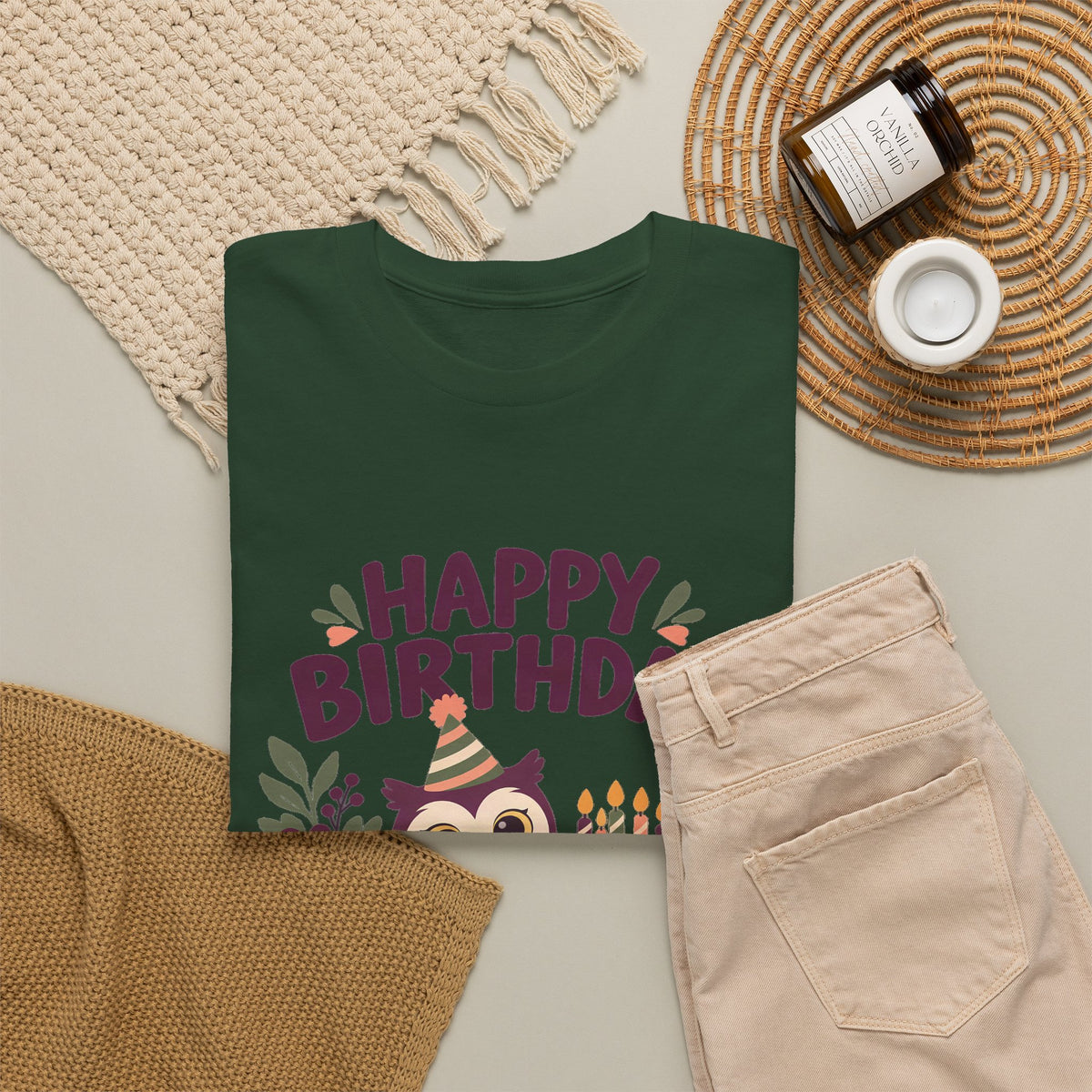 Owl Happy Birthday Tee