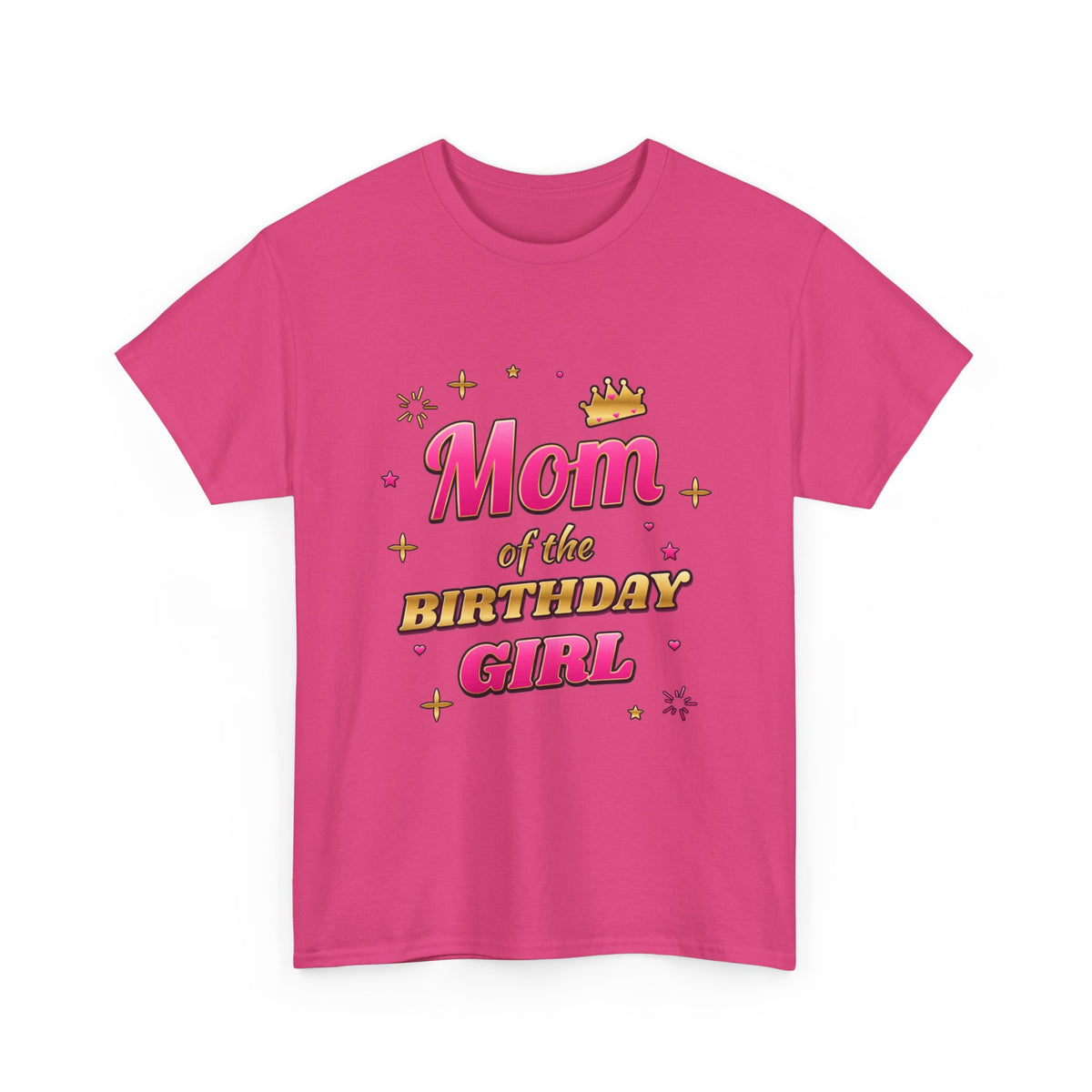 Mom of the Birthday Girl Pink & Gold birthday shirt – Gildan tee by Happywear