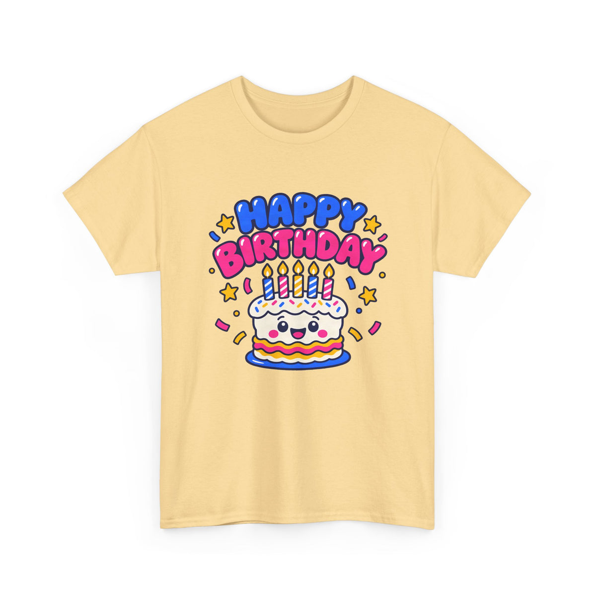 Happy Cake Face Birthday shirt – Gildan tee by Happywear
