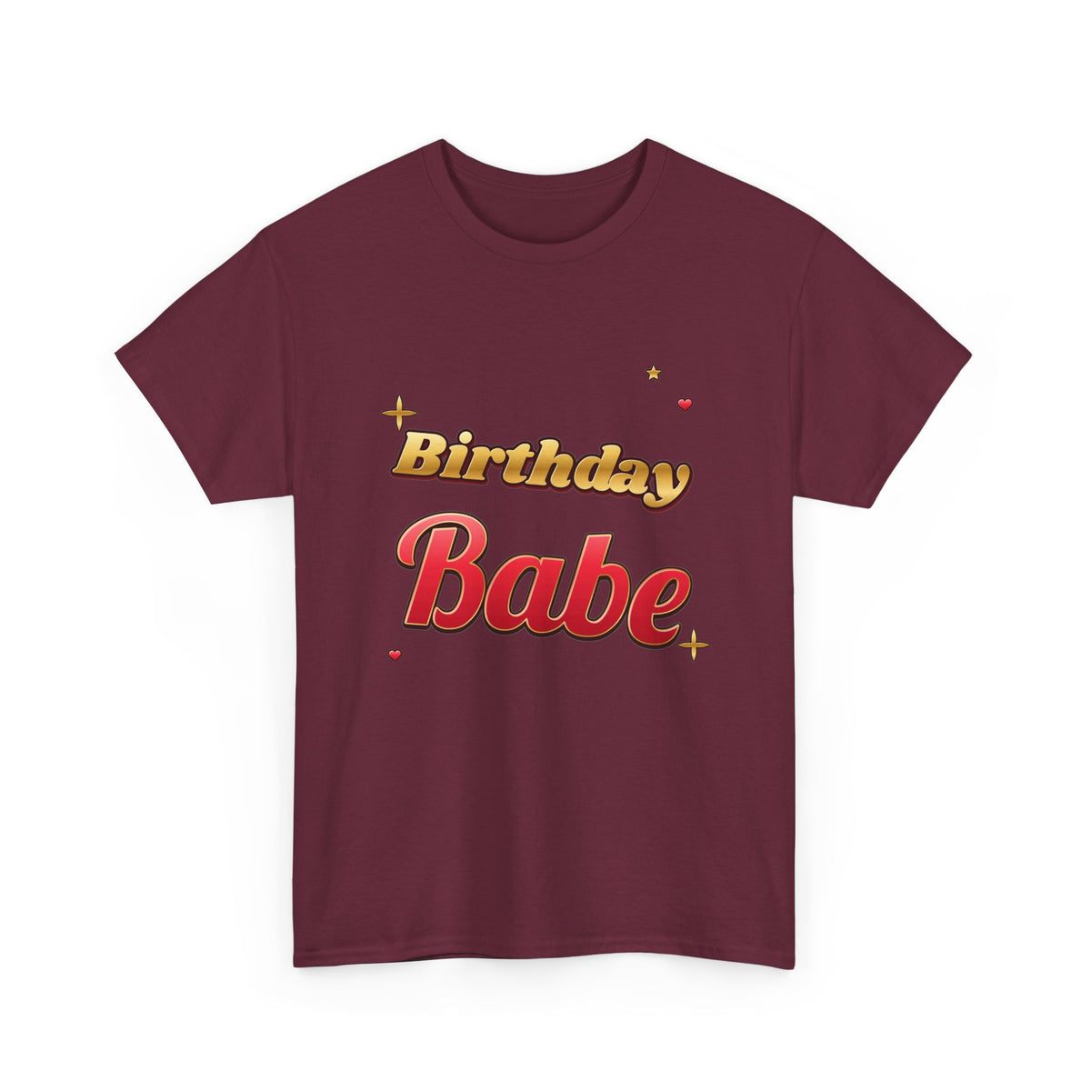 Birthday Babe Red & Gold birthday shirt – Gildan tee by Happywear
