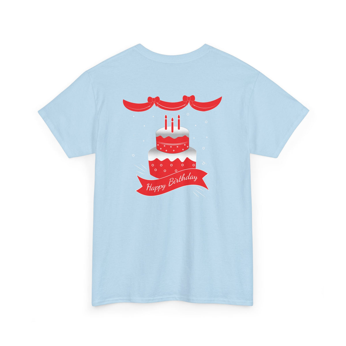 Happy Birthday Script & Cake birthday shirt – Gildan tee by Happywear