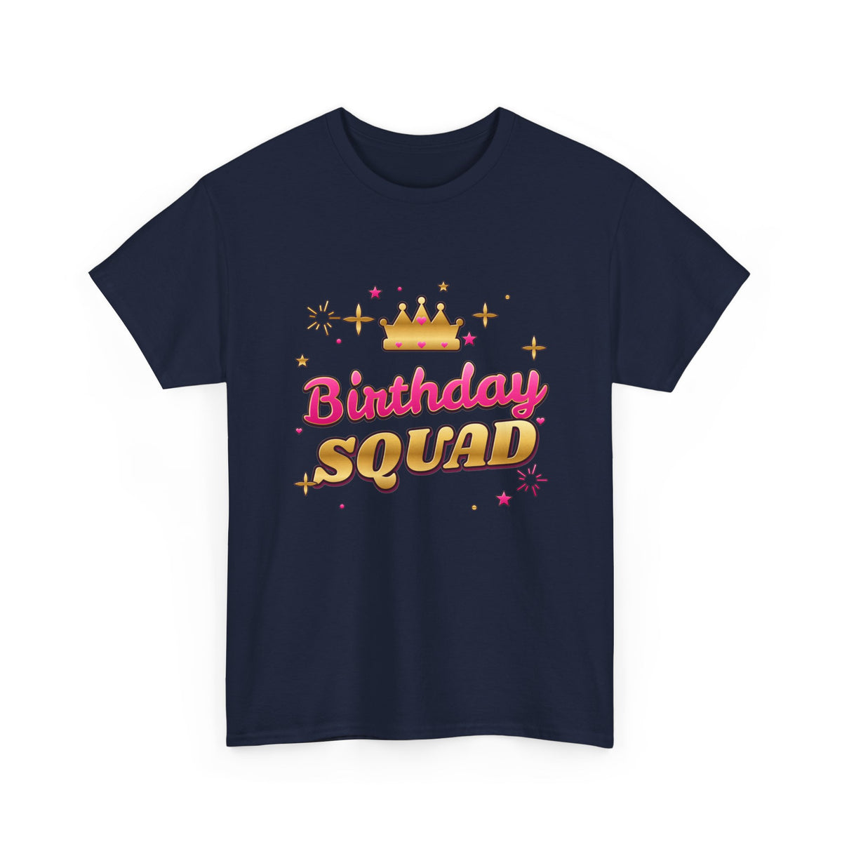 Birthday Squad Pink & Gold Crown birthday shirt – Gildan tee by Happywear