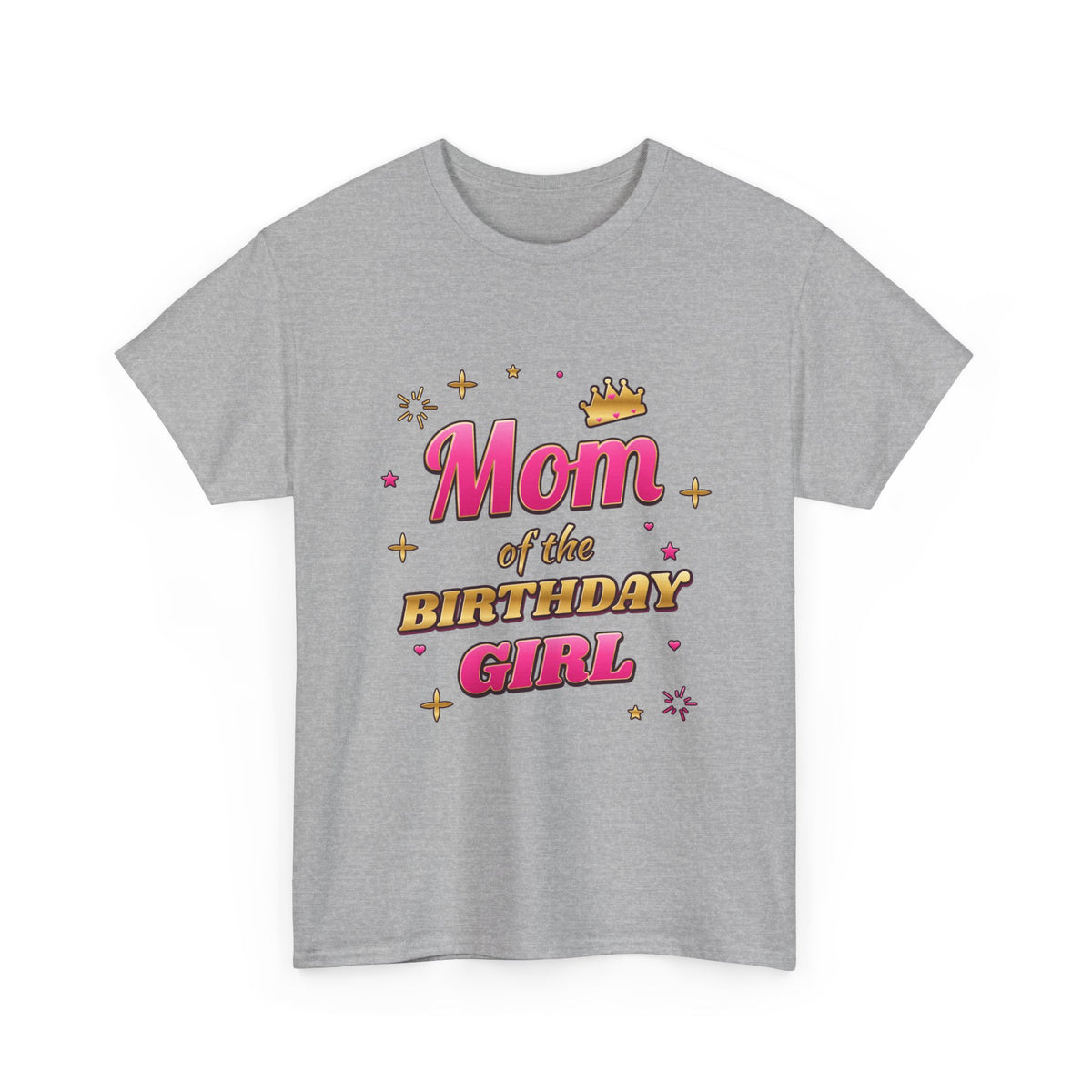 Mom of the Birthday Girl Pink & Gold birthday shirt – Gildan tee by Happywear