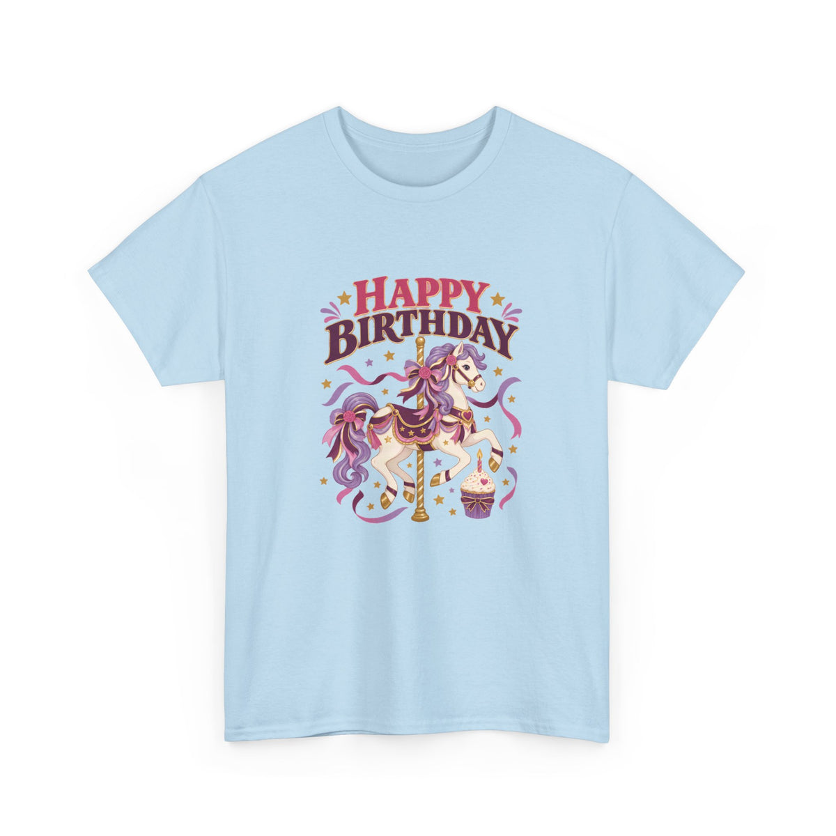 Carousel Horse Happy Birthday Tee