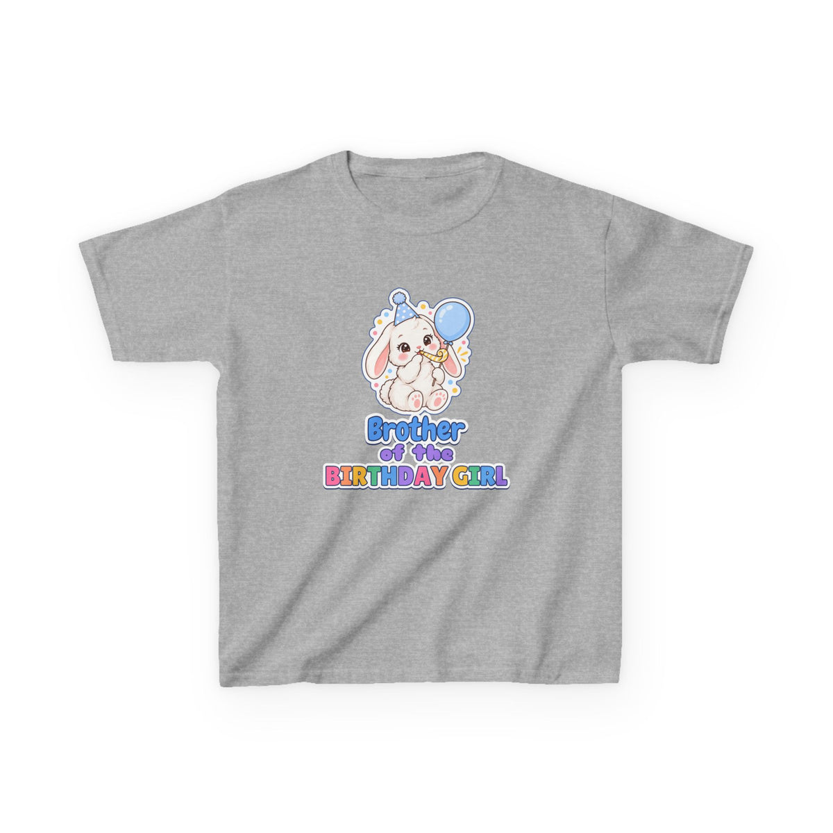 Brother of the Birthday Girl Bunny birthday shirt – kids Gildan tee by Happywear