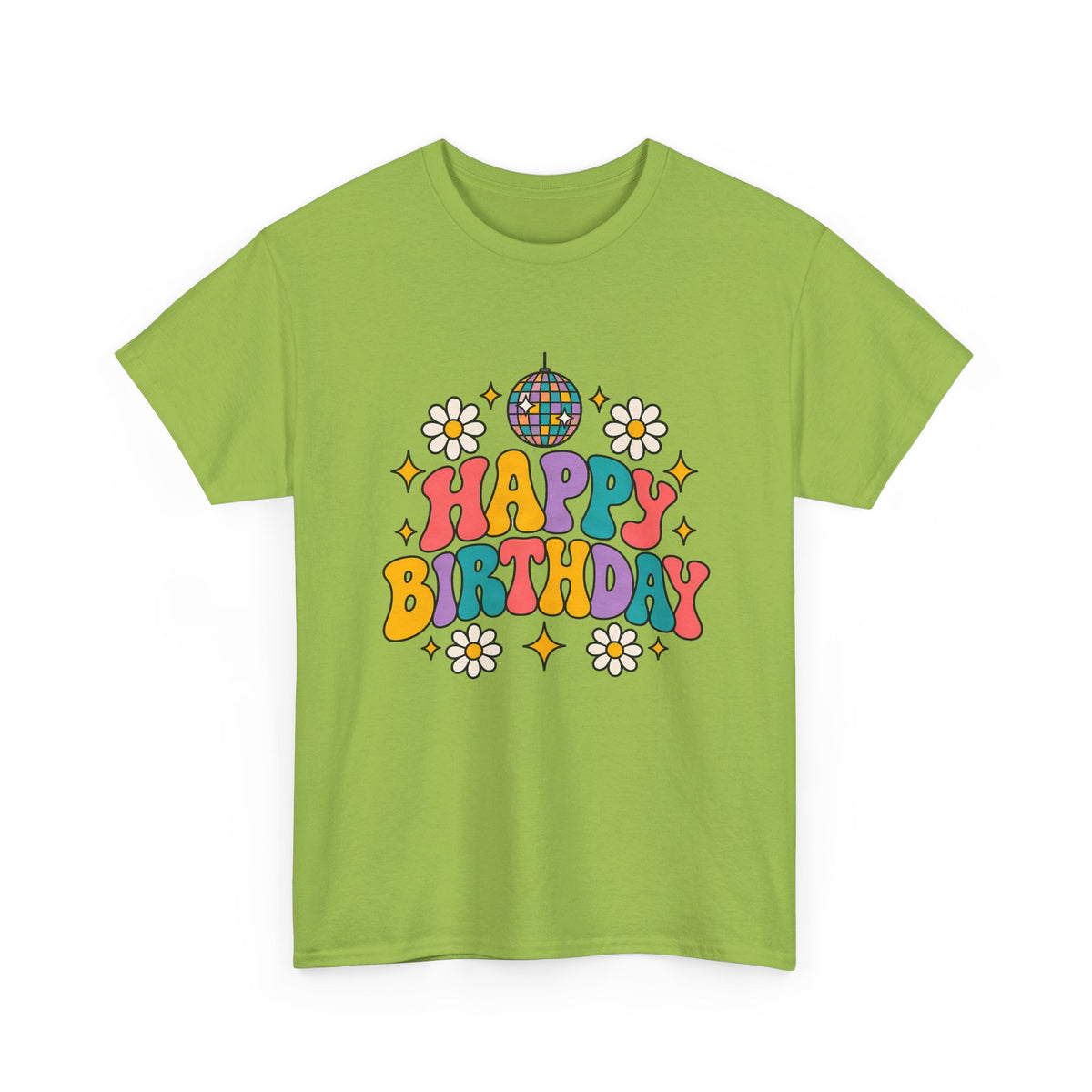Groovy Disco Happy Birthday shirt – Gildan tee by Happywear