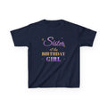 Sister of the Birthday Girl Lavender & Gold birthday shirt – kids Gildan tee by Happywear