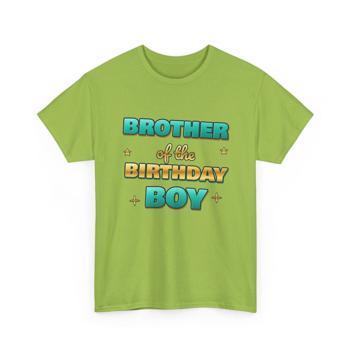 Brother of the Birthday Boy Teal & Gold birthday shirt – Gildan tee by Happywear