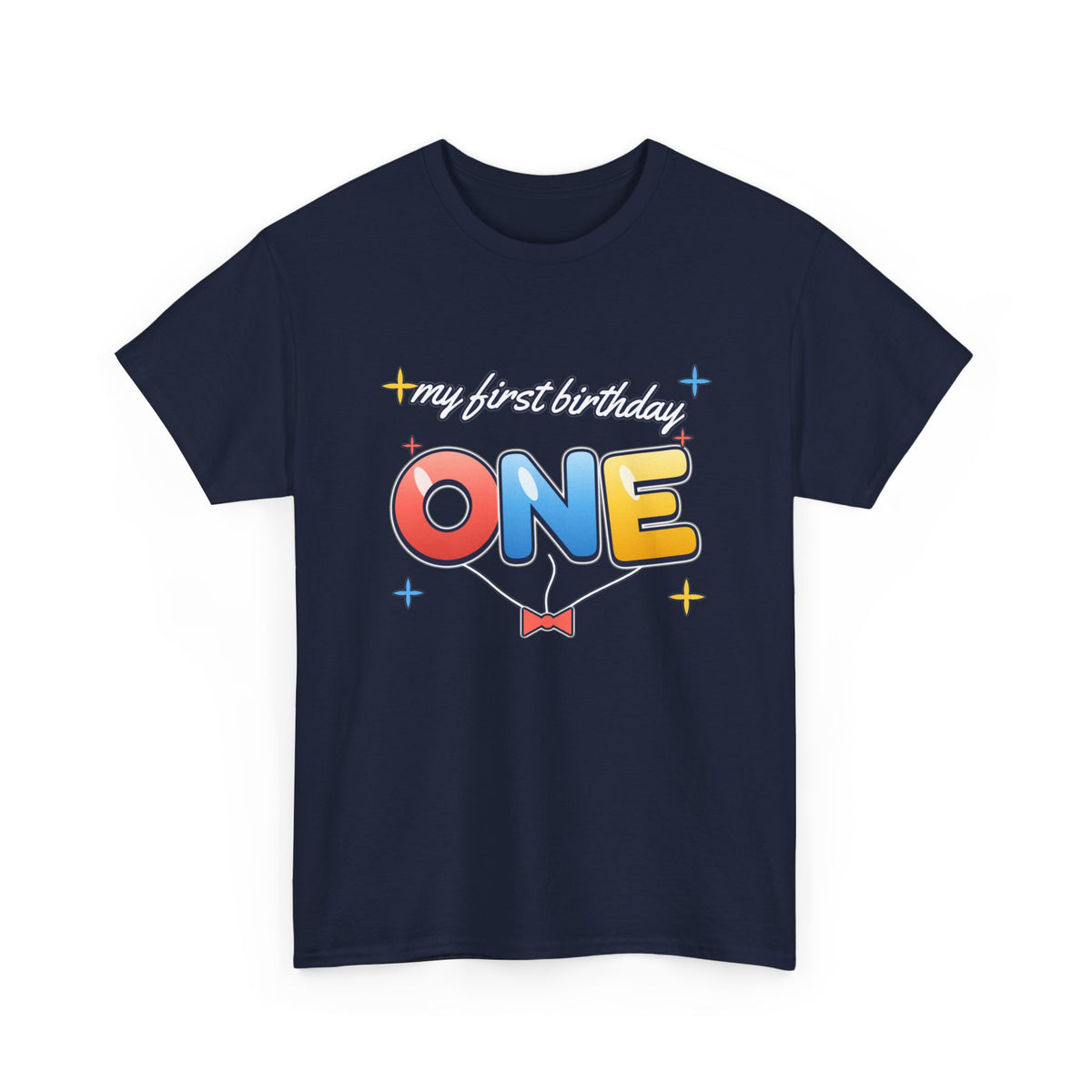 ONE First Birthday Balloon birthday shirt – Gildan tee by Happywear
