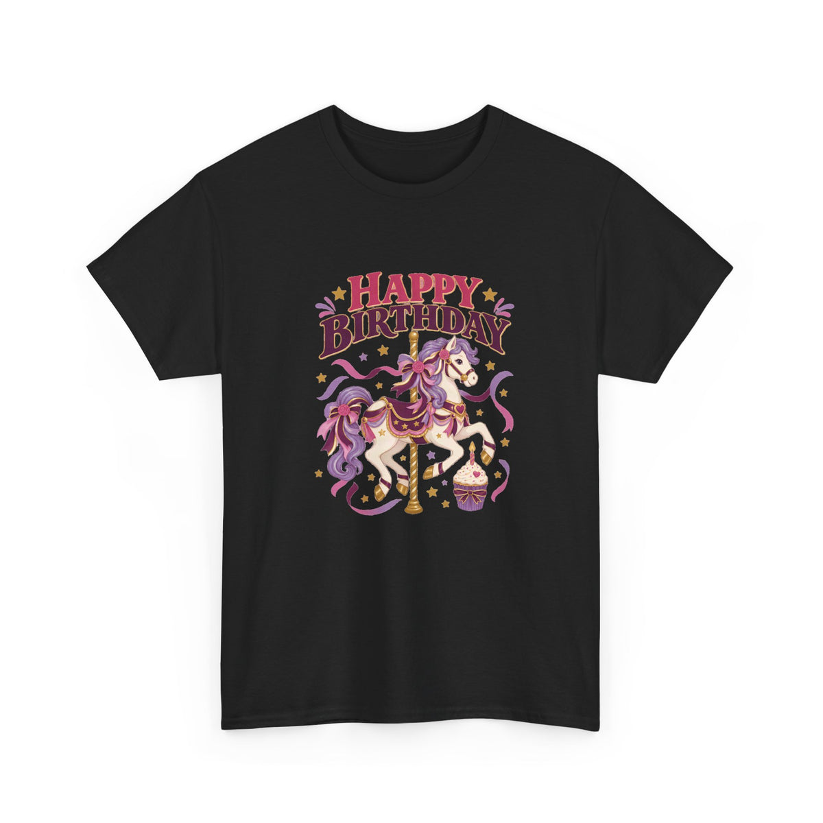 Carousel Horse Happy Birthday Tee