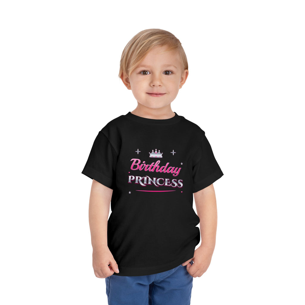 Birthday Princess Pink & Silver Tiara birthday shirt – toddler Gildan tee by Happywear