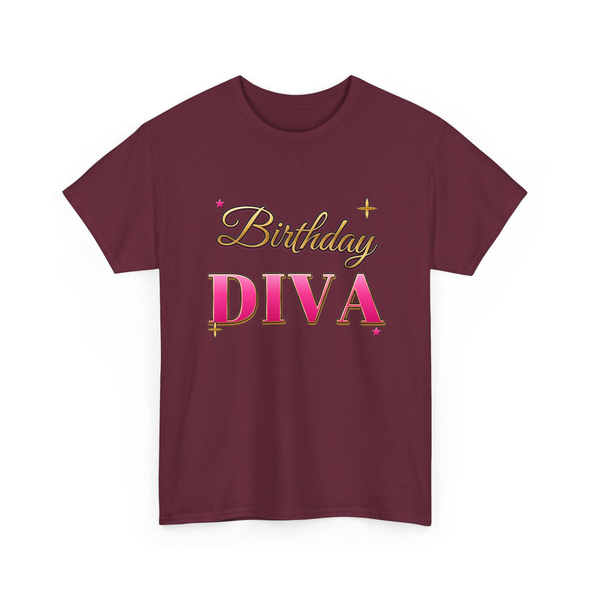 Birthday Diva Pink & Gold birthday shirt – Gildan tee by Happywear