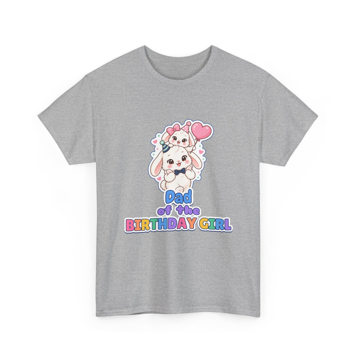 Dad of the Birthday Girl Bunny birthday shirt – Gildan tee by Happywear
