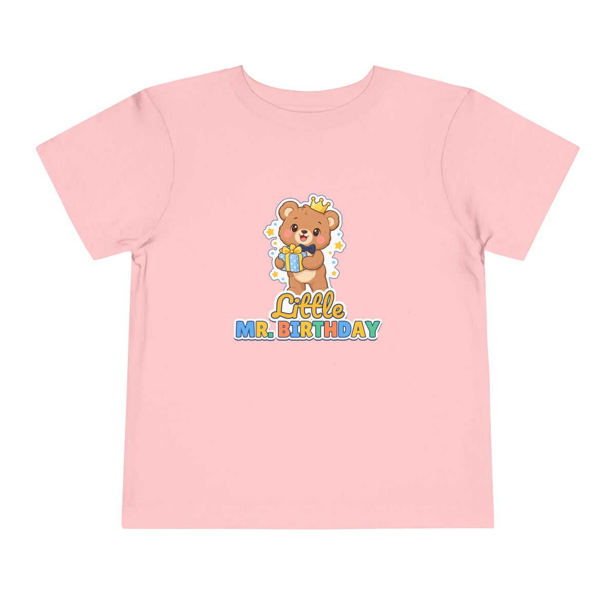 Little Mr. Birthday Teddy Bear birthday shirt – toddler Gildan tee by Happywear