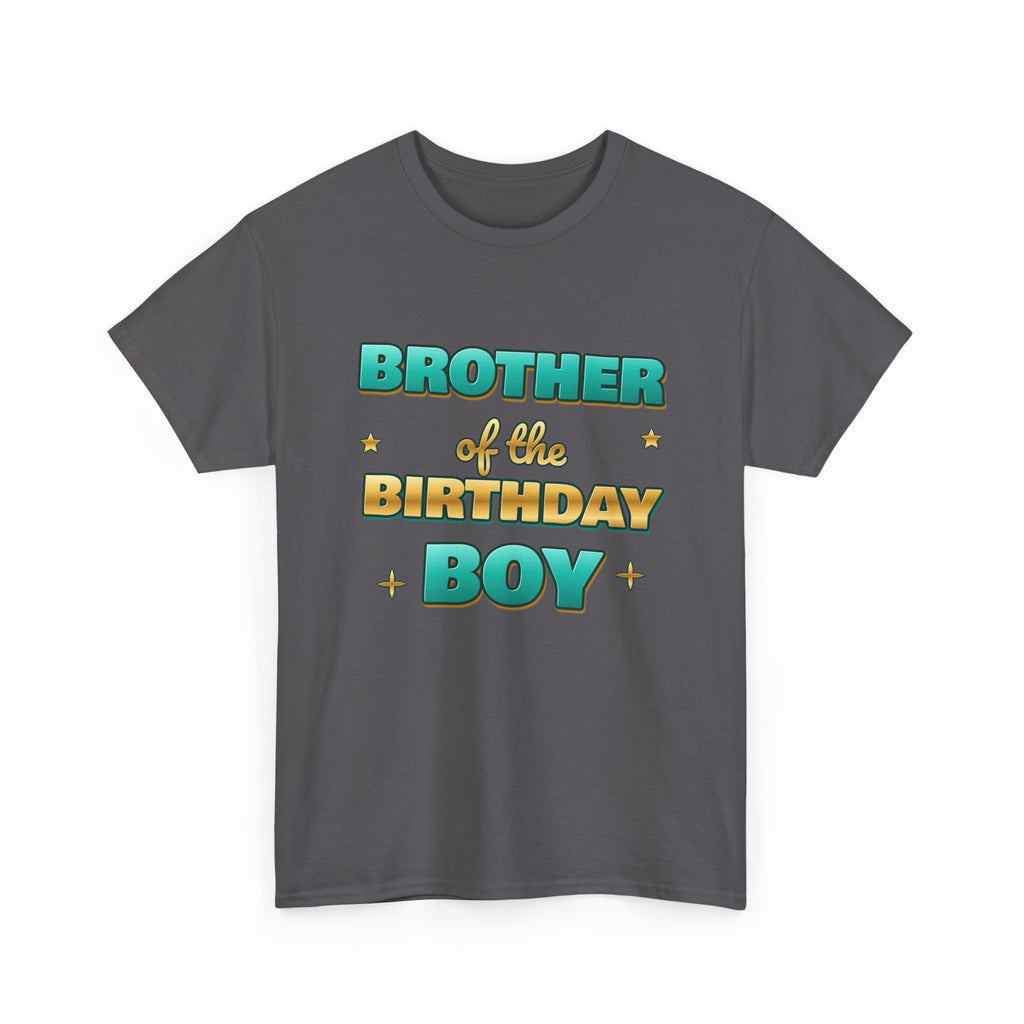 Brother of the Birthday Boy Teal & Gold birthday shirt – Gildan tee by Happywear