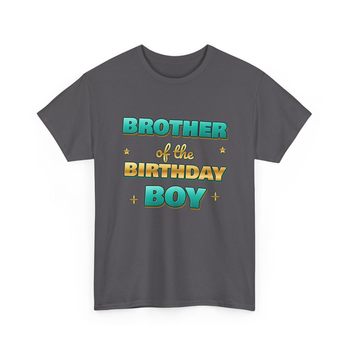 Brother of the Birthday Boy Teal & Gold birthday shirt – Gildan tee by Happywear